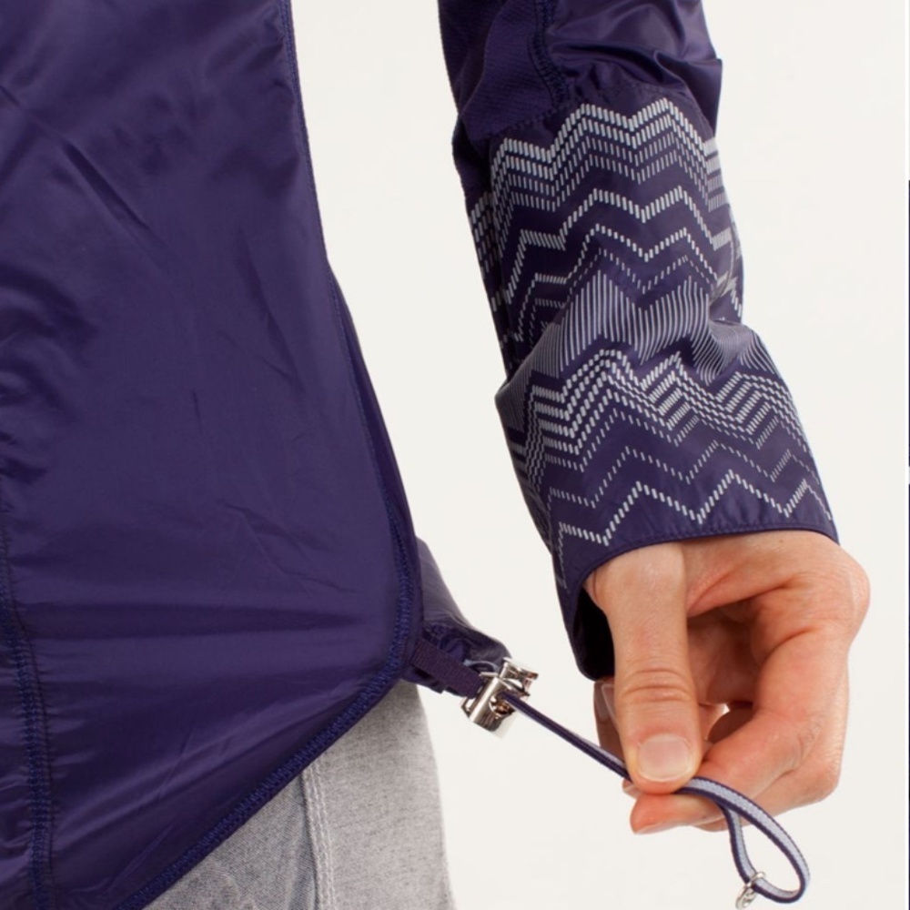 Lululemon Windbreaker 10 Pedal Power Wind Shirt Dense Purple Cycling Travel Zip - Picture 4 of 16